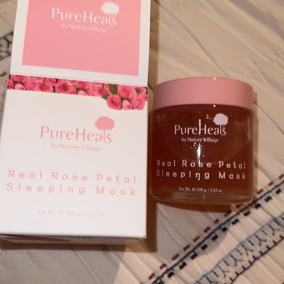 NIB!! Pure Heals by Nature Village Real rose petal sleeping mask - Picture 1 of 3